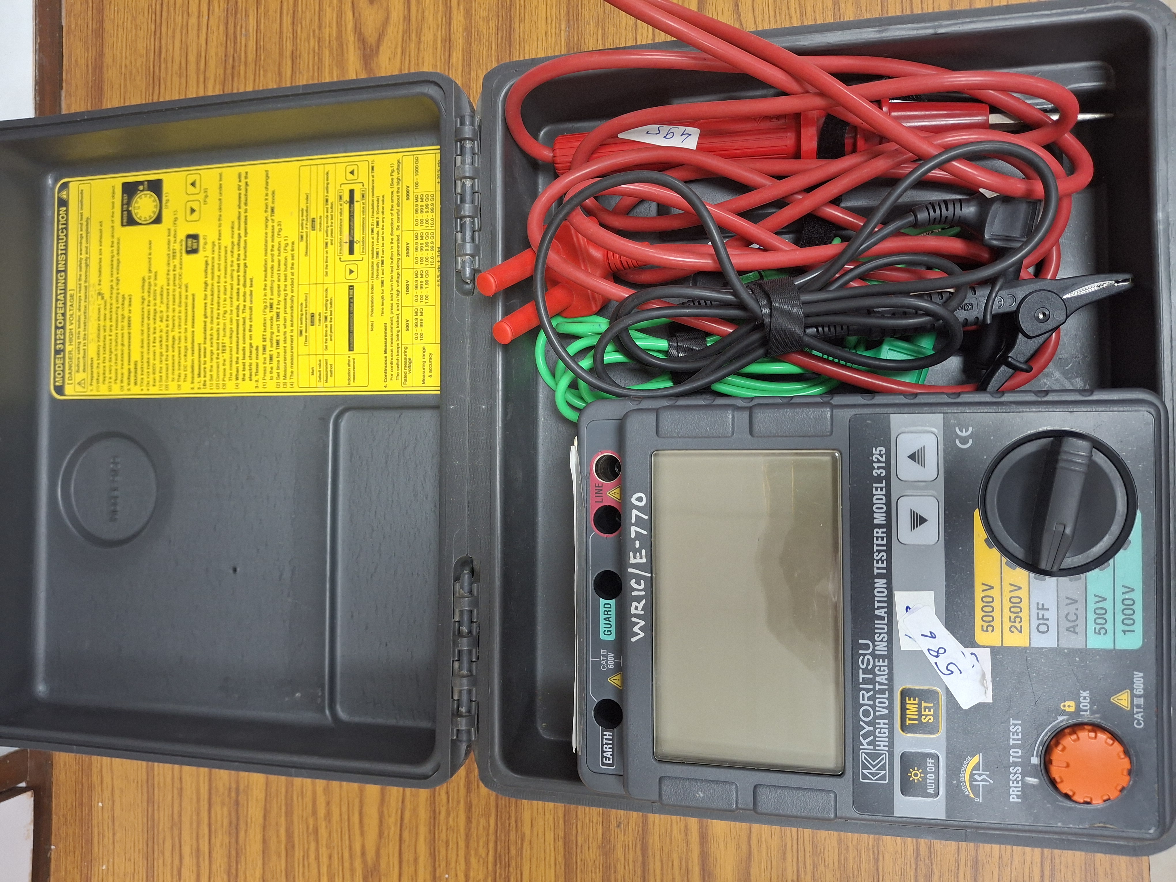 HV Insulation Tester(Kyoritsu,3125)