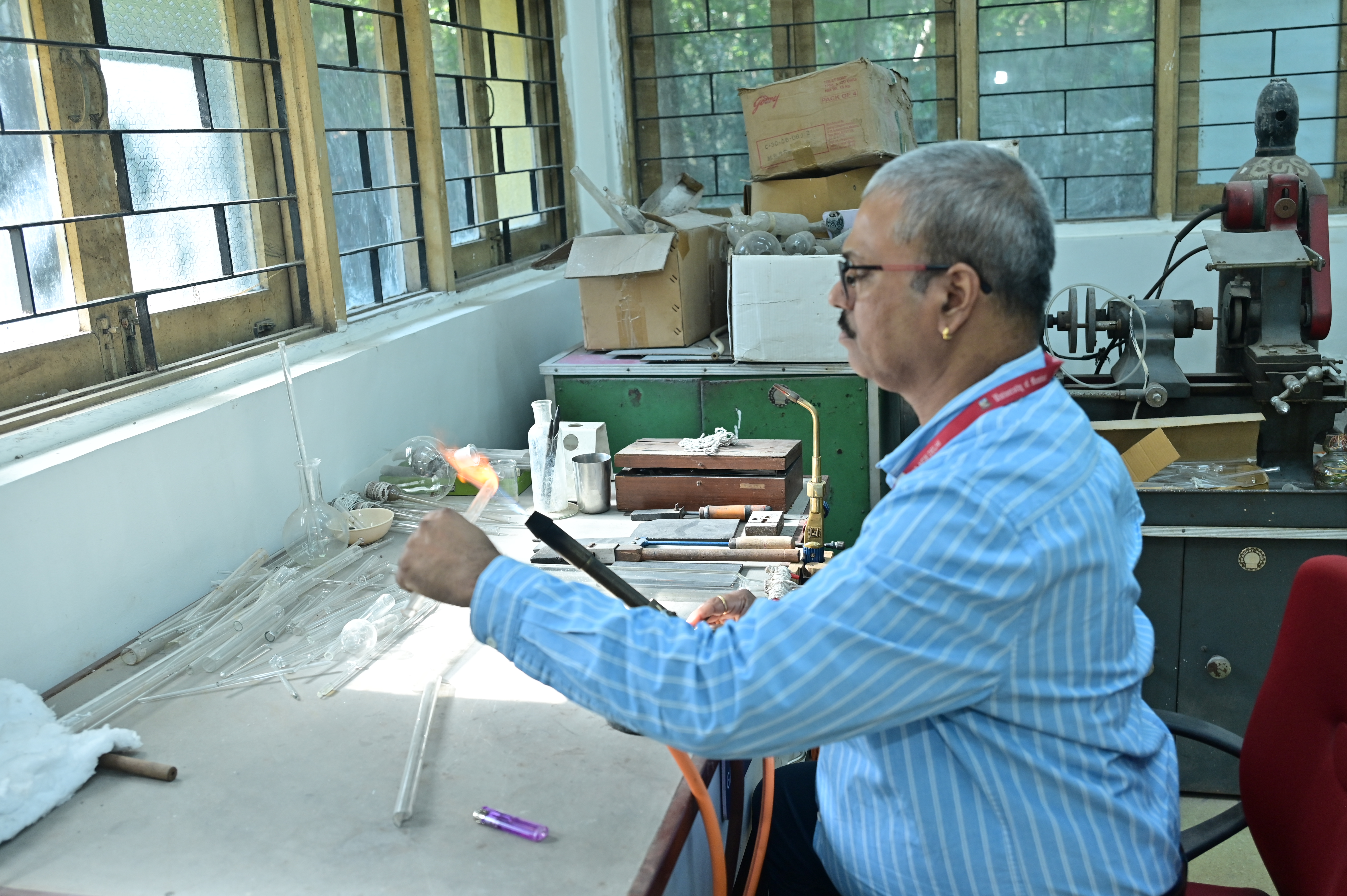 Glass blowing workshop banner